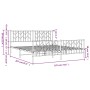 Estructura cama metal con cabecero y estribo blanco 180x200 cm de , Camas y somieres - Ref: Foro24-374508, Precio: 142,86 €, ...