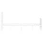 Estructura cama metal con cabecero y estribo blanco 120x190 cm de , Camas y somieres - Ref: Foro24-374501, Precio: 93,35 €, D...