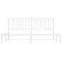 Estructura de cama de metal con cabecero blanco 180x200 cm de , Camas y somieres - Ref: Foro24-374490, Precio: 106,24 €, Desc...