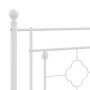 Cabecero de metal blanco 193 cm de , Cabeceros y pies de cama - Ref: Foro24-374425, Precio: 41,73 €, Descuento: %