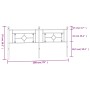 Cabecero de metal blanco 193 cm de , Cabeceros y pies de cama - Ref: Foro24-374425, Precio: 41,73 €, Descuento: %