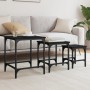 Mesas de centro apilables 3 piezas madera de ingeniería negro de , Mesas de centro - Ref: Foro24-838933, Precio: 41,30 €, Des...