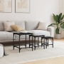 Mesas de centro apilables 3 piezas madera de ingeniería negro de , Mesas de centro - Ref: Foro24-838933, Precio: 41,30 €, Des...