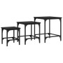 Mesas de centro apilables 3 piezas madera de ingeniería negro de , Mesas de centro - Ref: Foro24-838933, Precio: 41,30 €, Des...