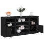 Aparador con luces LED negro 142,5x37x67 cm de , Aparadores - Ref: Foro24-3209087, Precio: 190,61 €, Descuento: %