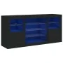 Aparador con luces LED negro 142,5x37x67 cm de , Aparadores - Ref: Foro24-3209087, Precio: 186,99 €, Descuento: %