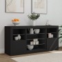 Aparador con luces LED negro 142,5x37x67 cm de , Aparadores - Ref: Foro24-3209087, Precio: 190,61 €, Descuento: %