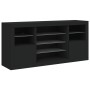 Aparador con luces LED negro 142,5x37x67 cm de , Aparadores - Ref: Foro24-3209087, Precio: 190,61 €, Descuento: %