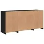 Aparador con luces LED negro 142,5x37x67 cm de , Aparadores - Ref: Foro24-3209087, Precio: 186,99 €, Descuento: %