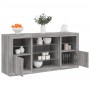 Aparador con luces LED gris Sonoma 142,5x37x67 cm de , Aparadores - Ref: Foro24-3209091, Precio: 165,72 €, Descuento: %