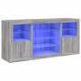 Aparador con luces LED gris Sonoma 142,5x37x67 cm de , Aparadores - Ref: Foro24-3209091, Precio: 165,72 €, Descuento: %
