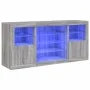 Aparador con luces LED gris Sonoma 142,5x37x67 cm de , Aparadores - Ref: Foro24-3209091, Precio: 161,04 €, Descuento: %