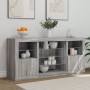 Aparador con luces LED gris Sonoma 142,5x37x67 cm de , Aparadores - Ref: Foro24-3209091, Precio: 165,72 €, Descuento: %