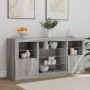 Aparador con luces LED gris Sonoma 142,5x37x67 cm de , Aparadores - Ref: Foro24-3209091, Precio: 161,04 €, Descuento: %