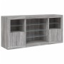 Aparador con luces LED gris Sonoma 142,5x37x67 cm de , Aparadores - Ref: Foro24-3209091, Precio: 165,72 €, Descuento: %