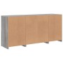 Aparador con luces LED gris Sonoma 142,5x37x67 cm de , Aparadores - Ref: Foro24-3209091, Precio: 165,72 €, Descuento: %