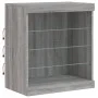 Aparador con luces LED gris Sonoma 142,5x37x67 cm de , Aparadores - Ref: Foro24-3209091, Precio: 161,04 €, Descuento: %