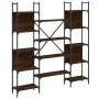 Estantería de madera ingeniería roble ahumado 155,5x24x166,5 cm de , Librerías y estanterías - Ref: Foro24-838862, Precio: 10...