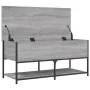 Banco de almacenaje madera ingeniería gris Sonoma 100x42,5x47cm de , Bancos para recibidores y almacenamiento - Ref: Foro24-8...