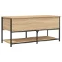Banco almacenaje madera ingeniería roble Sonoma 100x42,5x47 cm de , Bancos para recibidores y almacenamiento - Ref: Foro24-83...