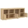 Sideboard with LED lights Sonoma oak 164x37x67 cm by , Sideboards - Ref: Foro24-3209053, Price: 221,71 €, Discount: %
