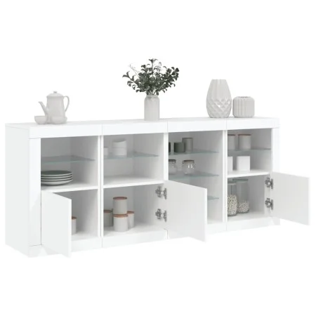 Aparador con luces LED blanco 164x37x67 cm de , Aparadores - Ref: Foro24-3209051, Precio: 224,10 €, Descuento: %