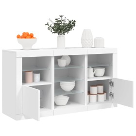 Aparador con luces LED blanco 123x37x67 cm de , Aparadores - Ref: Foro24-3209079, Precio: 179,95 €, Descuento: %