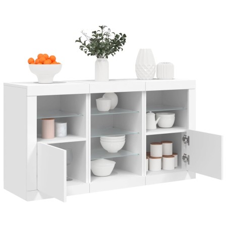 Aparador con luces LED blanco 123x37x67 cm de , Aparadores - Ref: Foro24-3209079, Precio: 179,95 €, Descuento: %