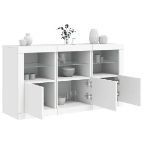 Aparador con luces LED blanco 123x37x67 cm de , Aparadores - Ref: Foro24-3209058, Precio: 172,36 €, Descuento: %