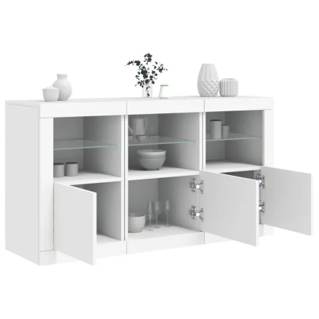 Aparador con luces LED blanco 123x37x67 cm de , Aparadores - Ref: Foro24-3209058, Precio: 172,36 €, Descuento: %
