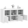 Aparador con luces LED blanco 123x37x67 cm de , Aparadores - Ref: Foro24-3209058, Precio: 172,36 €, Descuento: %