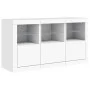 Aparador con luces LED blanco 123x37x67 cm de , Aparadores - Ref: Foro24-3209058, Precio: 172,36 €, Descuento: %
