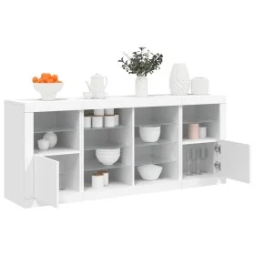 Aparador con luces LED blanco 163x37x67 cm de , Aparadores - Ref: Foro24-3209093, Precio: 187,57 €, Descuento: %