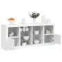 Aparador con luces LED blanco 163x37x67 cm de , Aparadores - Ref: Foro24-3209093, Precio: 187,57 €, Descuento: %