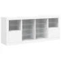 Aparador con luces LED blanco 163x37x67 cm de , Aparadores - Ref: Foro24-3209093, Precio: 187,57 €, Descuento: %