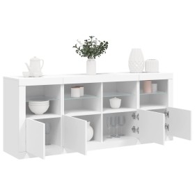 Aparador con luces LED blanco 163x37x67 cm de , Aparadores - Ref: Foro24-3209072, Precio: 192,91 €, Descuento: %