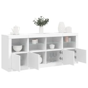 Aparador con luces LED blanco 163x37x67 cm de , Aparadores - Ref: Foro24-3209072, Precio: 186,72 €, Descuento: %