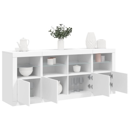 Aparador con luces LED blanco 163x37x67 cm de , Aparadores - Ref: Foro24-3209072, Precio: 192,91 €, Descuento: %