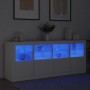 Aparador con luces LED blanco 163x37x67 cm de , Aparadores - Ref: Foro24-3209072, Precio: 192,91 €, Descuento: %