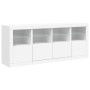 Aparador con luces LED blanco 163x37x67 cm de , Aparadores - Ref: Foro24-3209072, Precio: 192,91 €, Descuento: %
