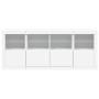 Aparador con luces LED blanco 163x37x67 cm de , Aparadores - Ref: Foro24-3209072, Precio: 192,91 €, Descuento: %