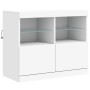 Aparador con luces LED blanco 163x37x67 cm de , Aparadores - Ref: Foro24-3209072, Precio: 192,91 €, Descuento: %