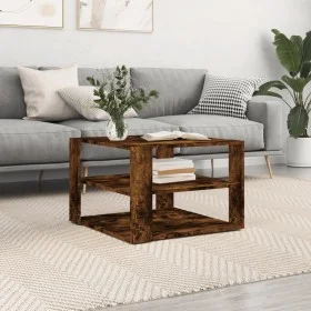 Smoked oak engineered wood coffee table 59.5x59.5x40 cm by , Coffee table - Ref: Foro24-834254, Price: 30,12 €, Discount: %