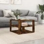 Mesa de centro madera ingeniería roble ahumado 59,5x59,5x40 cm de , Mesas de centro - Ref: Foro24-834254, Precio: 30,12 €, De...