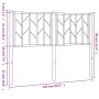 Cabecero de metal blanco 120 cm de , Cabeceros y pies de cama - Ref: Foro24-374517, Precio: 28,48 €, Descuento: %