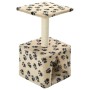 Rascador para gatos con poste de sisal 55 cm huellas beige de vidaXL, Mobiliario para gatos - Ref: Foro24-170540, Precio: 29,...