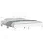 Estructura cama con cabecero madera ingeniería blanco 200x200cm de , Camas y somieres - Ref: Foro24-3207392, Precio: 134,30 €...