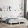Estructura cama con cabecero madera ingeniería blanco 200x200cm de , Camas y somieres - Ref: Foro24-3207392, Precio: 135,14 €...