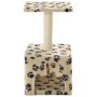 Rascador para gatos con poste de sisal 55 cm huellas beige de vidaXL, Mobiliario para gatos - Ref: Foro24-170540, Precio: 29,...