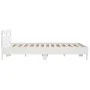 White engineered wood bed frame with headboard 200x200cm by , Beds and slatted bases - Ref: Foro24-3207392, Price: 134,30 €, ...